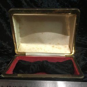 Bow Tie in Vintage Presentation Box - Black Faux Fur Bow Tie Clip on